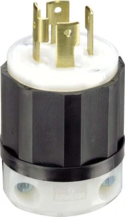 Leviton Industrial Nylon Curved Blade/Ground Locking Plug L14-30P 14-8 AWG 120/250V 30amp 1pk