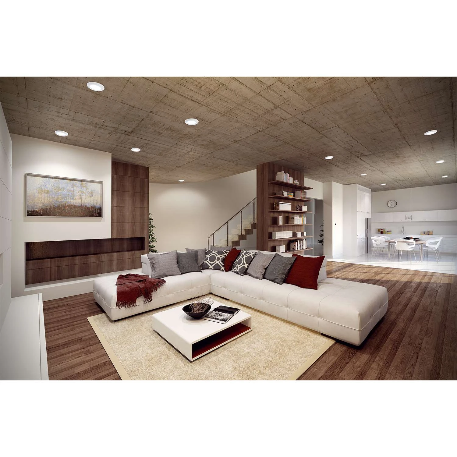 Halo BLD6 Series Matte White 6 In. W LED Canless Recessed Downlight 10 W - Image 2