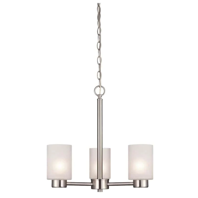 Westinghouse Sylvestre Brushed Nickel Gray 3 Lights Chandelier