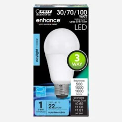 Feit Enhance A19 E26 (Medium) LED Bulb Daylight 30/70/100 Watt Equivalence 1 Pk