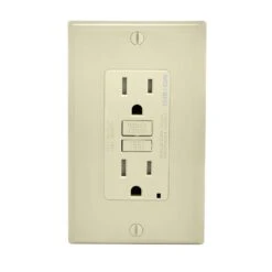 Leviton SmartlockPro 15 Amps 125 V Duplex Light Almond AFCI/GFCI Dual Function Outlet 5-15R 1 Pk