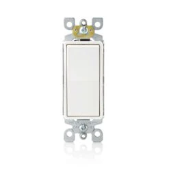 Leviton 15 Amps Single Pole Antimicrobial Treated Rocker AC Quiet Switch White 5 Pk