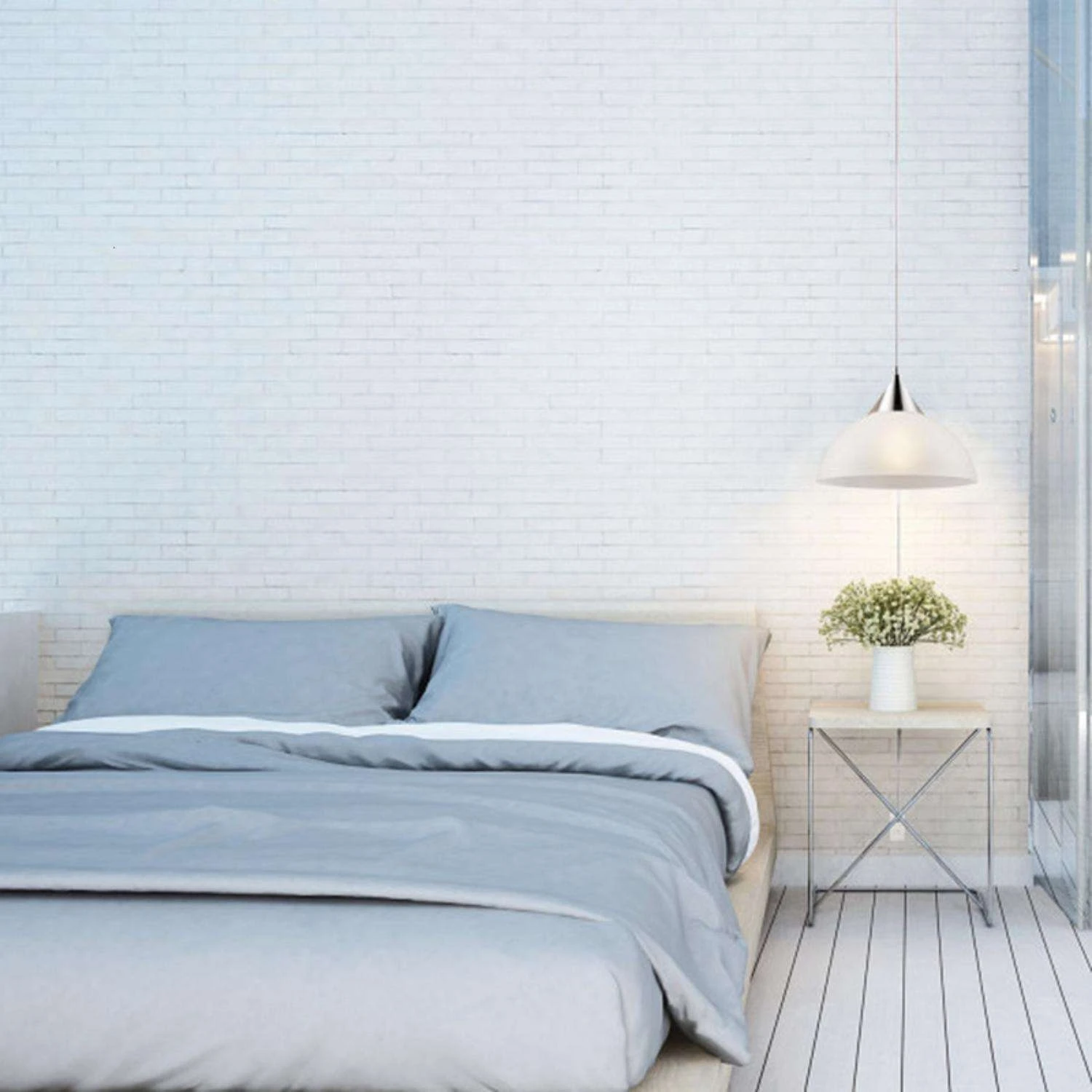 Globe Electric Amaris 18.5 In. H X 11.83 In. W X 11 In. L Brushed Nickel Ceiling Light - Image 3