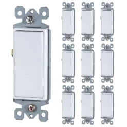 Faith 15 Amps Single Pole Decorator Paddle Switch White 10 Pk