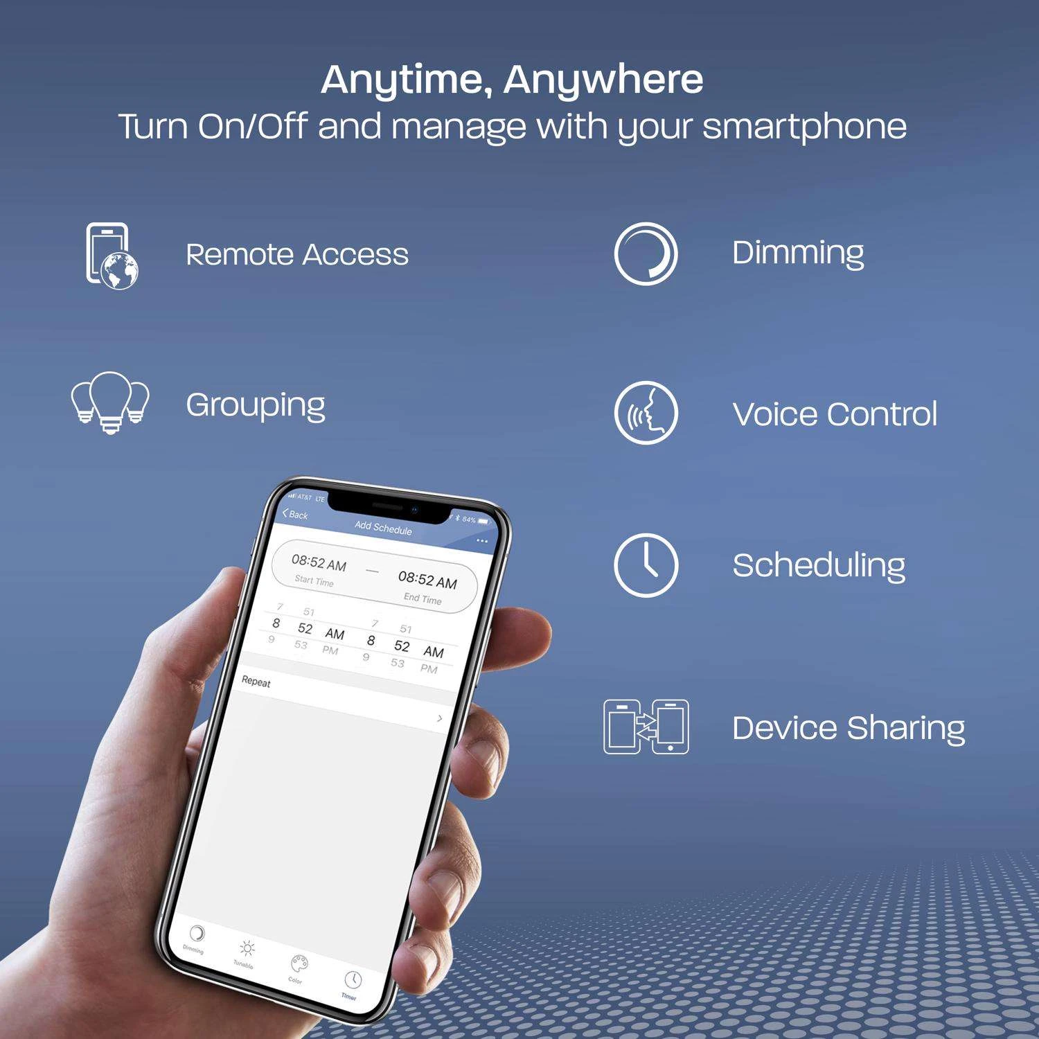 Feit Smart Home 3 In. H X 13 In. W X 13 In. L Nickel Smart-Enabled Ceiling Fixture - Image 4