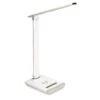 IHome 14.97 In. Gloss White Desk Lamp W/Charging Station