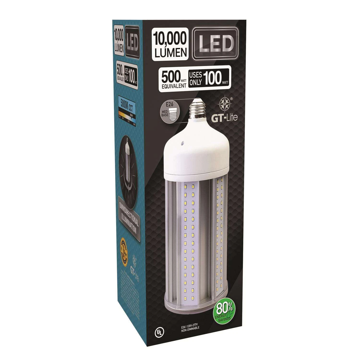 GT-Lite Cylinder E26 (Medium) LED Bulb Daylight 500 Watt Equivalence 1 Pk - Image 5