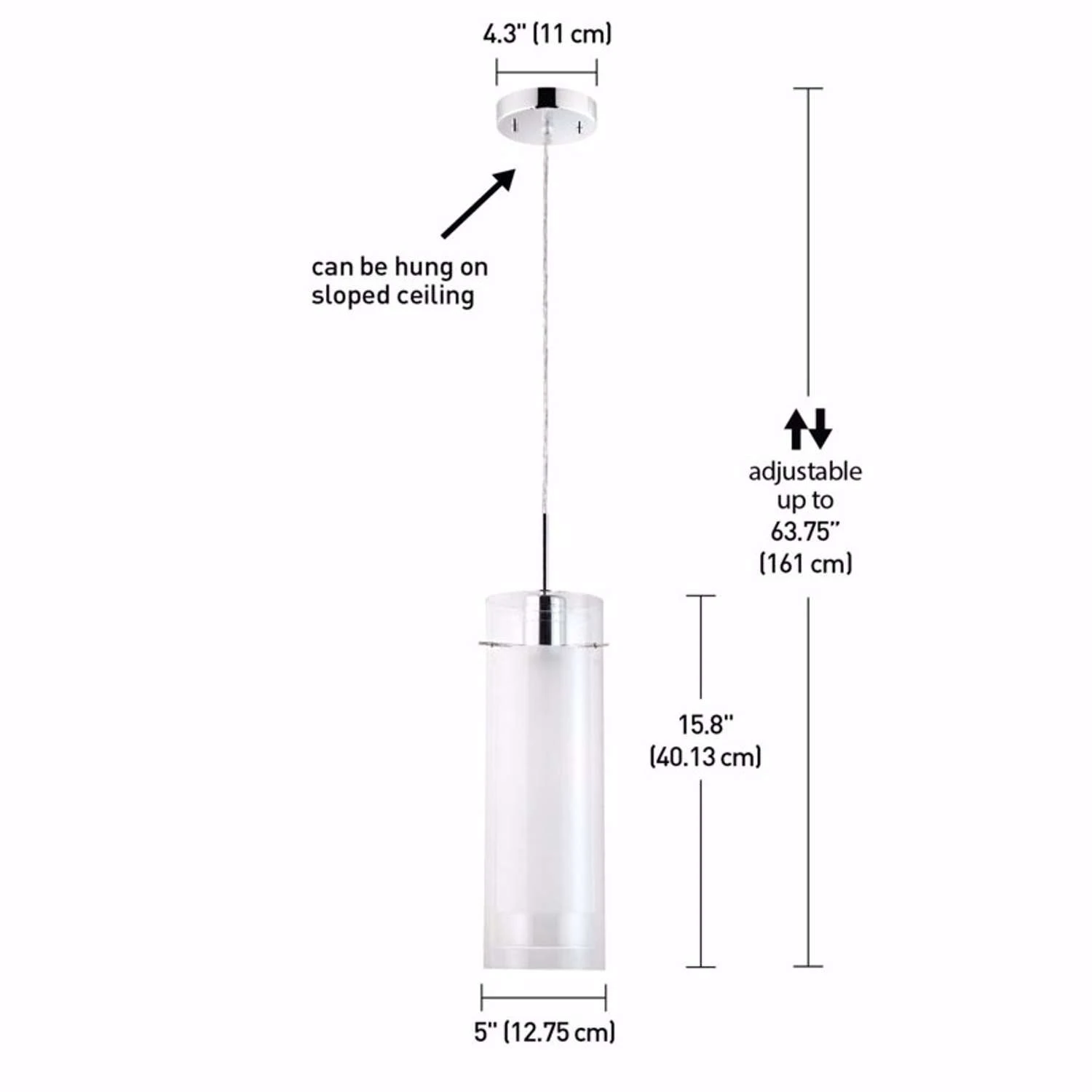 Globe Electric Sydney Polished Chrome 1 Lights Pendant Light - Image 4