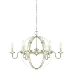 Westinghouse Brixton Brushed Nickel Gray 6 Lights Chandelier