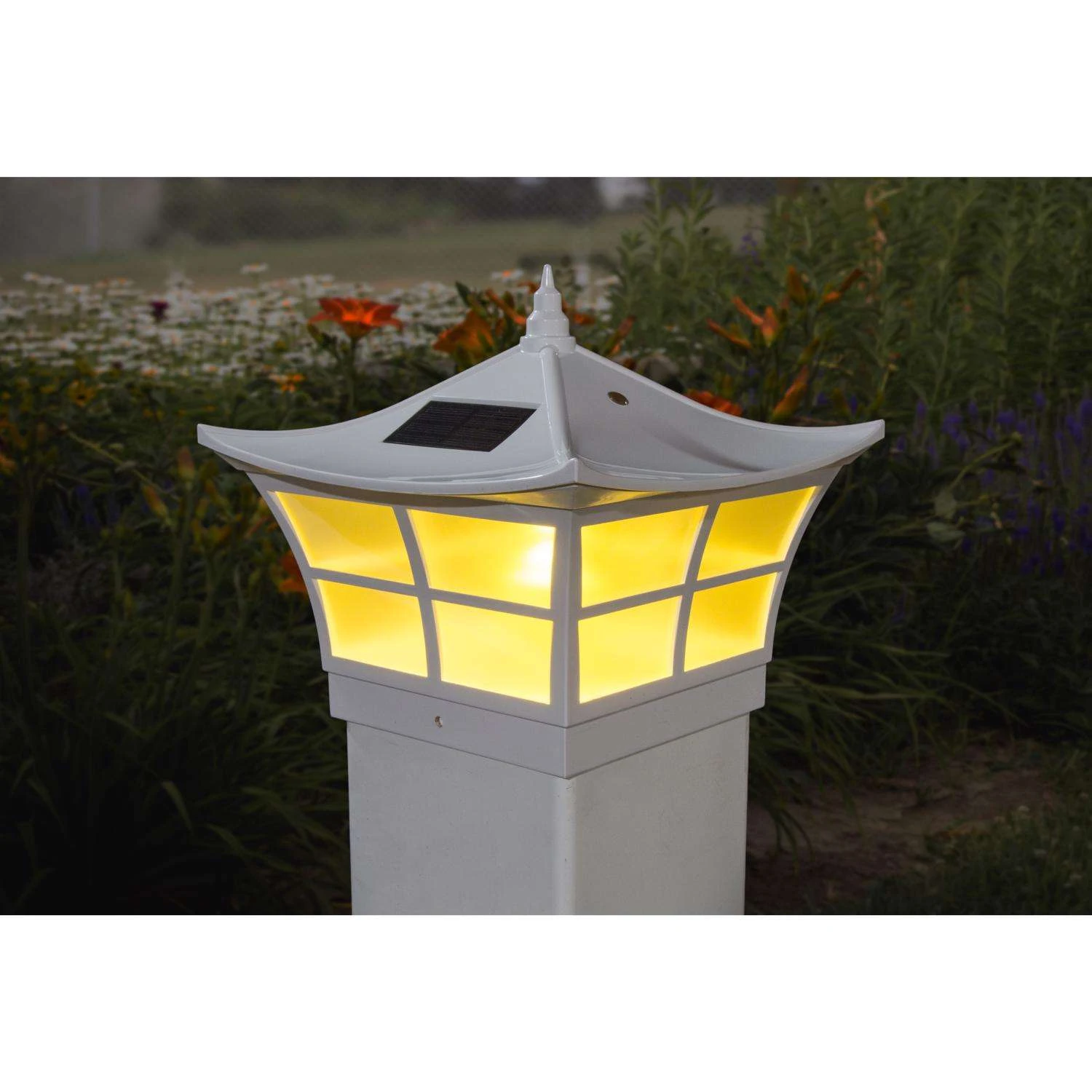 Classy Caps White Solar Powered 0.33 W LED Post Cap Light 2 Pk - Image 7