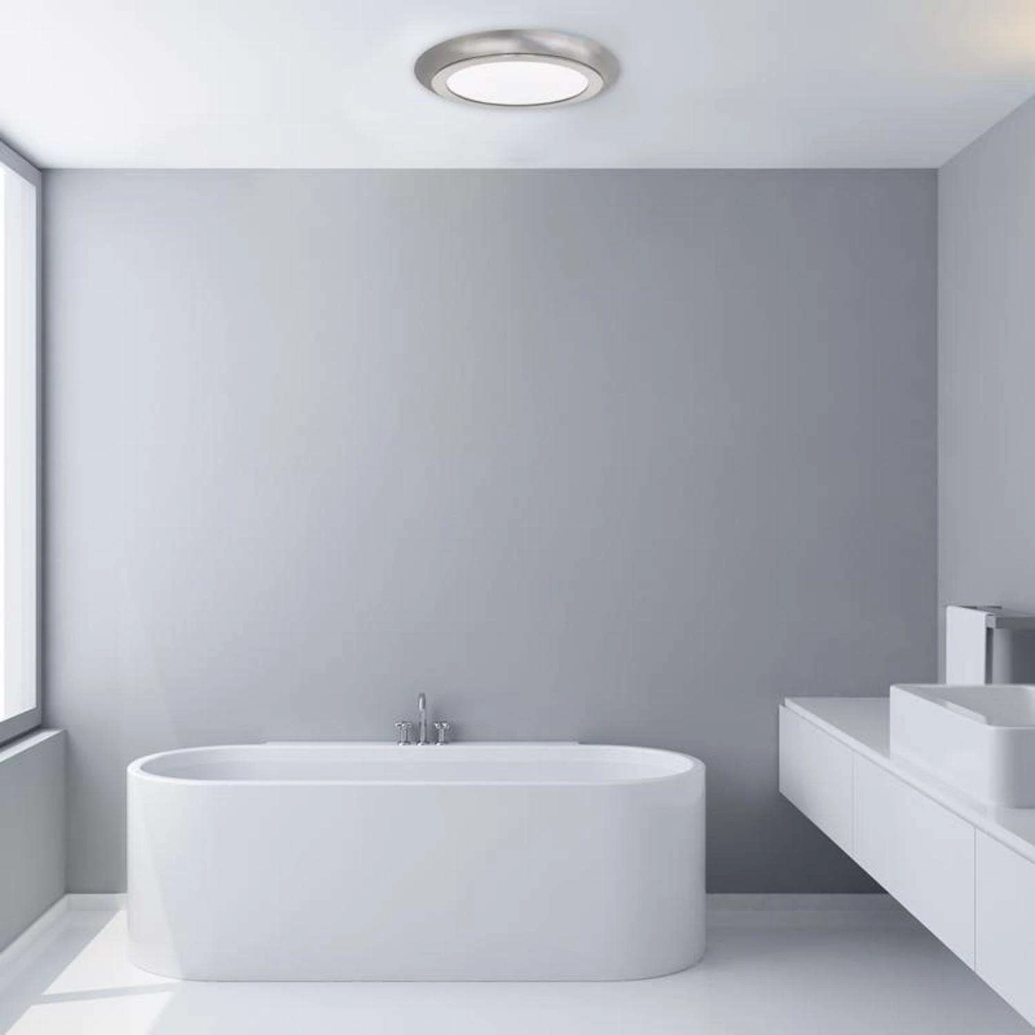 Feit EDGELIT 1.1 In. H X 15 In. W X 15 In. L Nickel White LED Flat Panel Light Fixture - Image 3