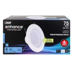 Feit Enhance White 5-6 In. W LED Dimmable Recessed Downlight 10.2 W