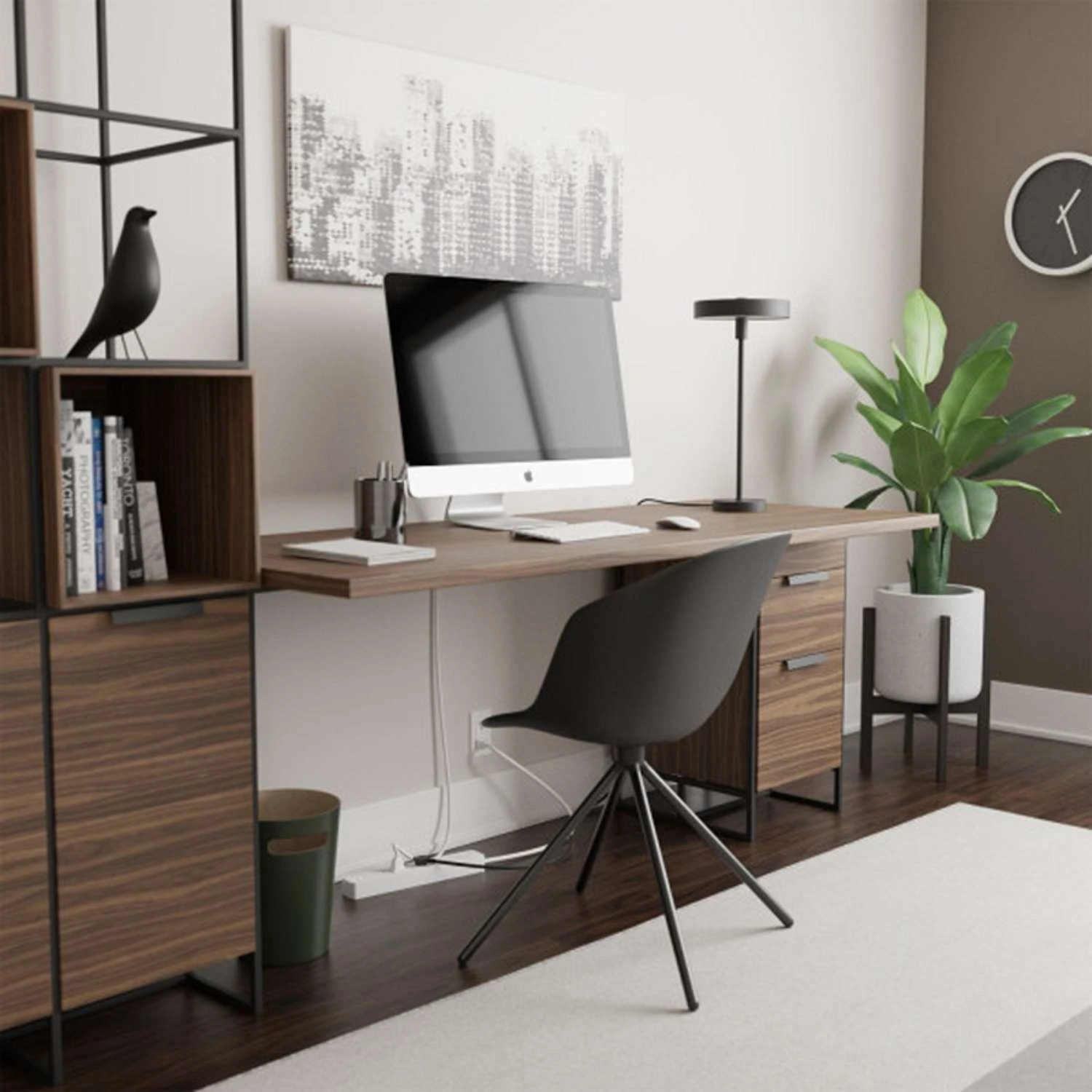 Globe Electric Smart Home 20 In. Matte Black Table Lamp - Image 9