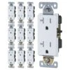 Faith 20 Amps 125 V White GFCI Outlet 10 Pk