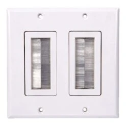 Monster Just Hook It Up White 2 Gang Plastic Home Theater Brush Wall Plate 1 Pk