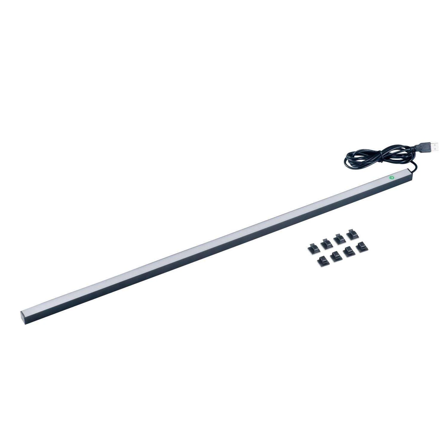 Craftsman Magnetic 25 In. L Black Plug-In LED Strip Light 300 Lm