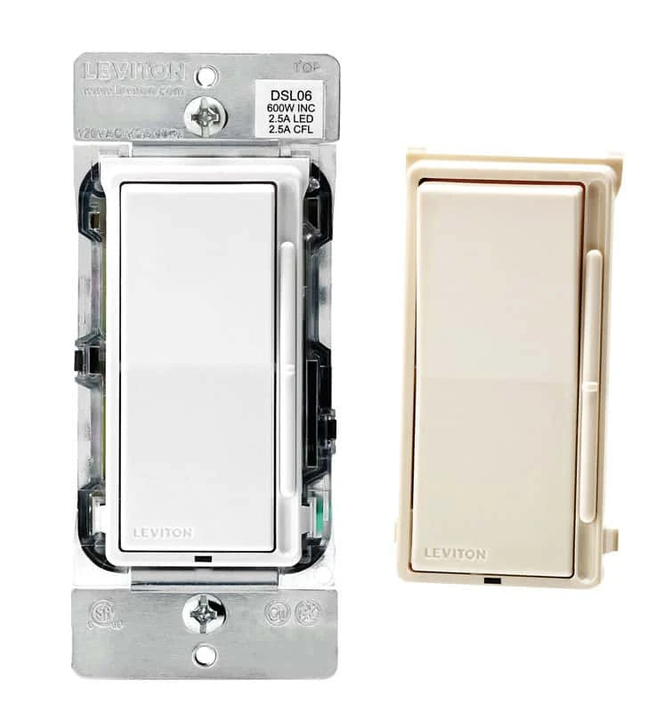 Leviton Decora Multicolored 600 W Rocker Dimmer Switch 1 Pk