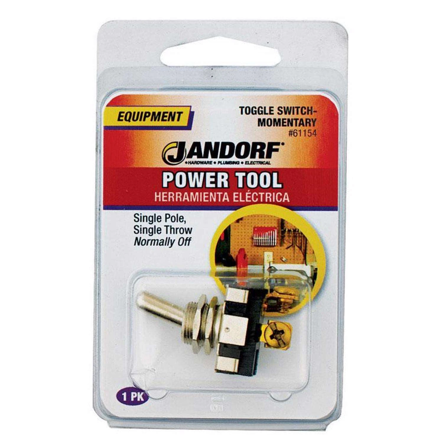 Jandorf 15 Amps Single Pole Toggle Power Tool Switch Silver 1 Pk - Image 2