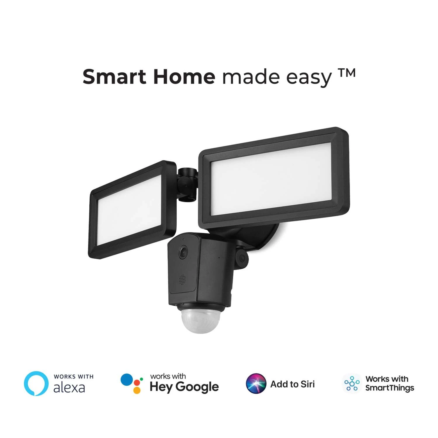 Globe Electric Smart Home Wi-Fi Hardwired LED Black Security Light With Video Camera - Image 4