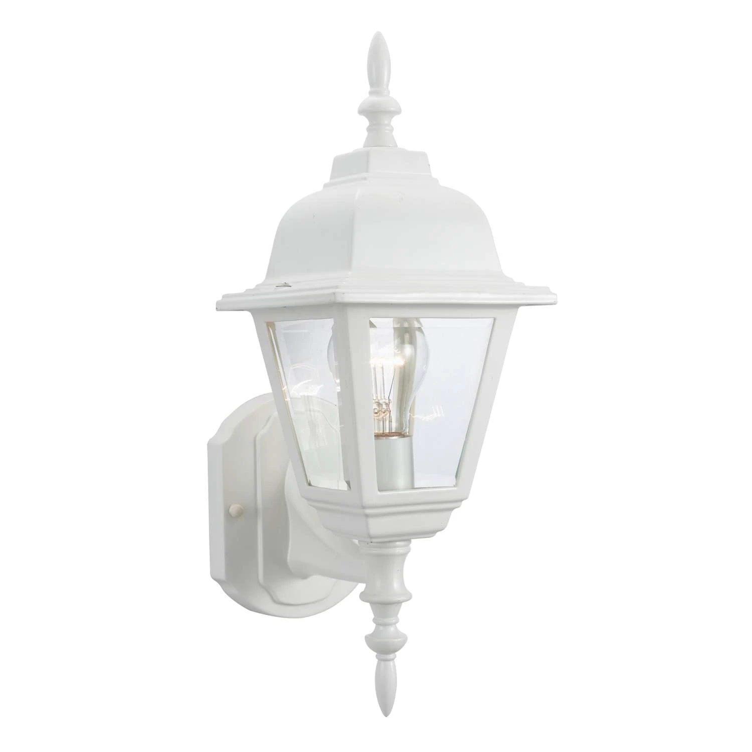 Design House Maple White Incandescent Outdoor Wall Fixture