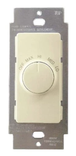 Leviton 1.5 Amps Rotary Fan Control Ivory 1 Pk