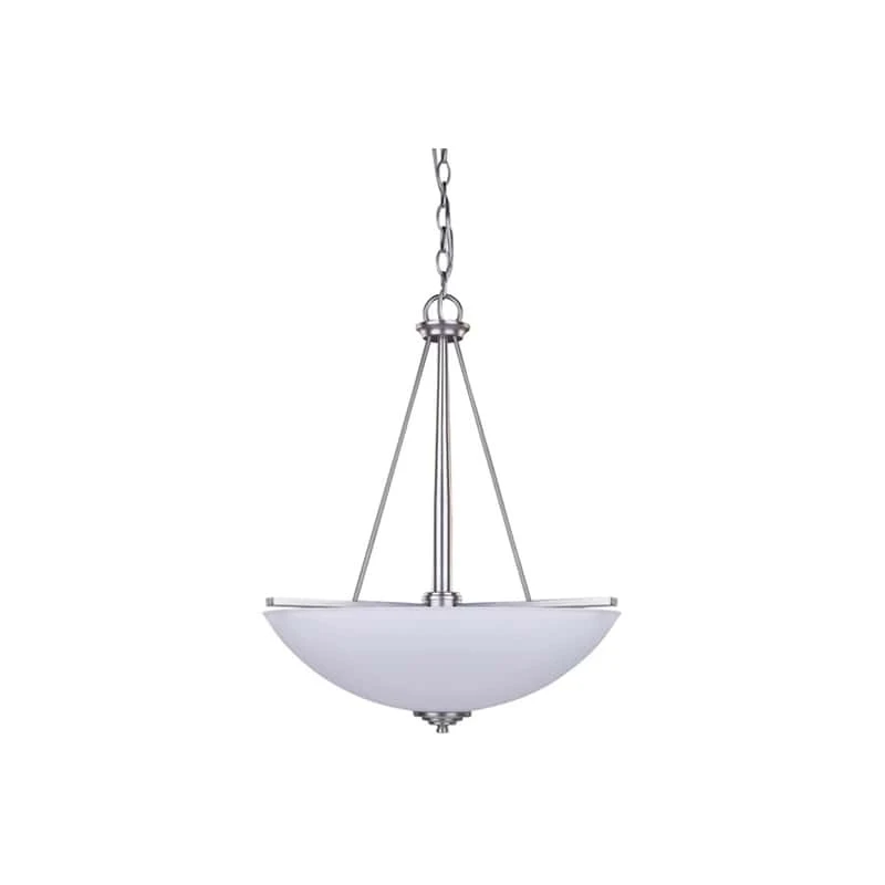 Canarm New Yorker Brushed Pewter Silver 3 Lights Chandelier