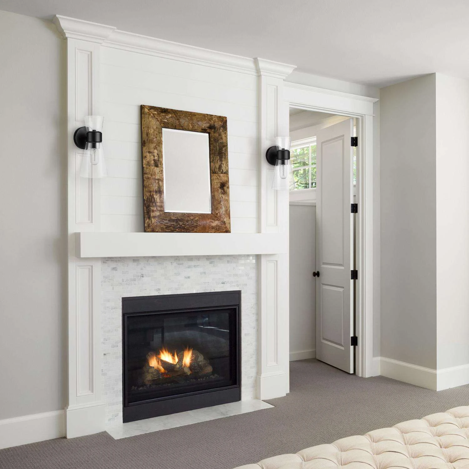 Globe Electric Montgomery 1-Light Oil Rubbed Bronze Brown Downlight Wall Sconce - Image 6