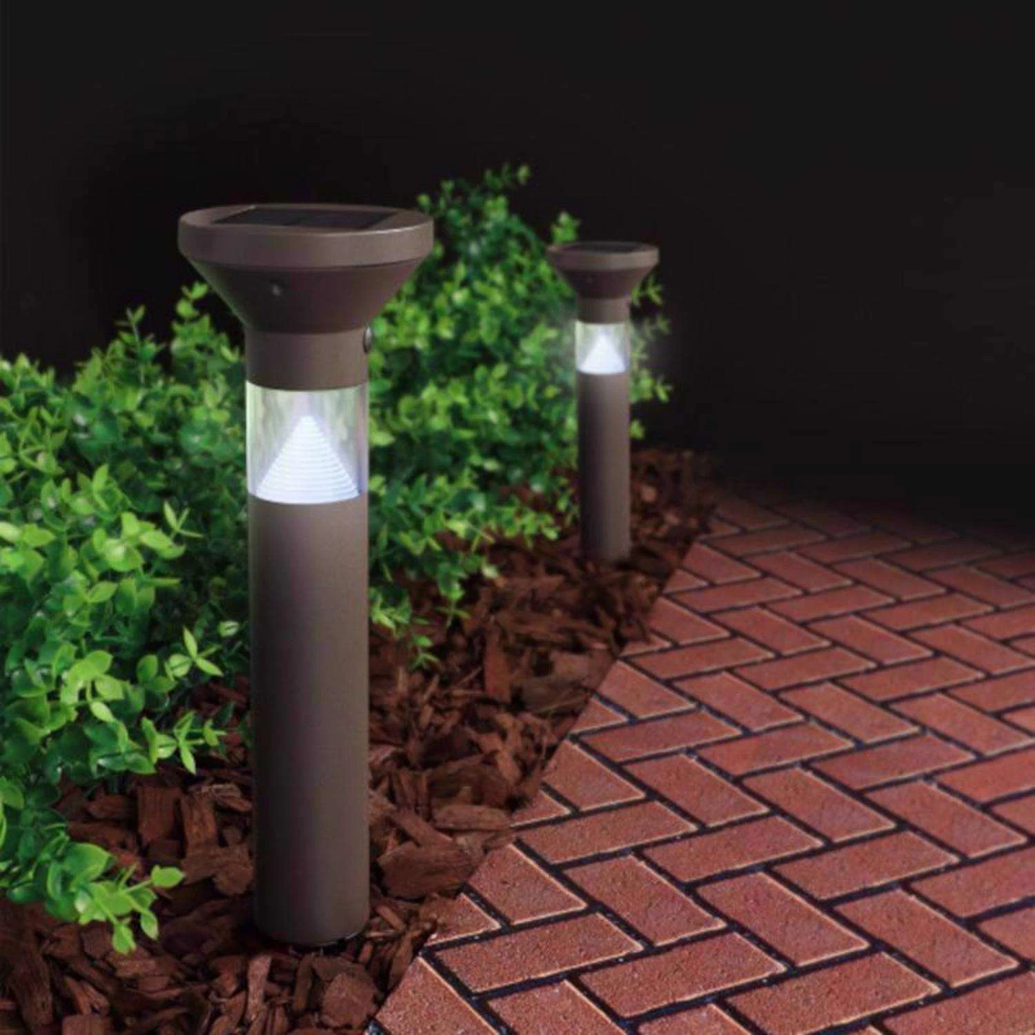Feit OneSync Oil Rubbed Bronze Bronze Solar Powered 40 W LED Bollard Light 1 Pk - Image 3