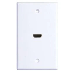 Monster Just Hook It Up White 1 Gang Plastic HDMI Wall Plate 1 Pk