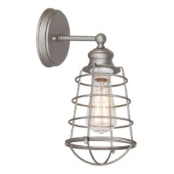 Design House Ajax Galvanized Gray Incandescent Outdoor Wall Fixture