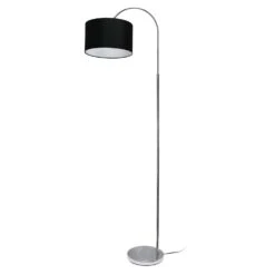 Simple Designs 66 In. Black/Silver Floor Lamp