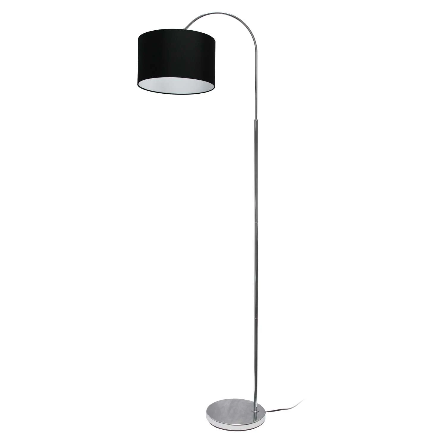Simple Designs 66 In. Black/Silver Floor Lamp