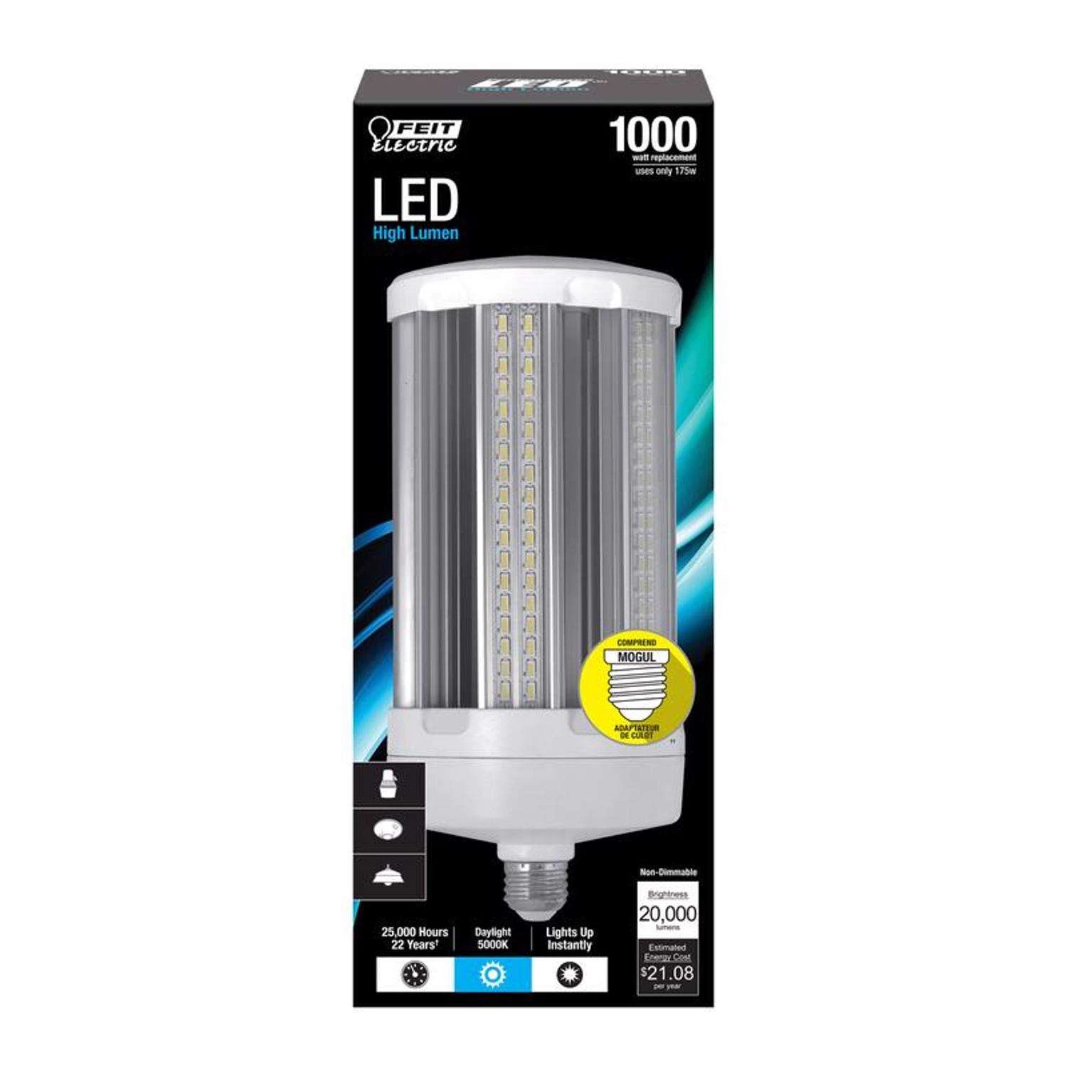 Feit LED Cylinder E26 (Medium) LED Bulb Natural Light 1000 Watt Equivalence 1 Pk