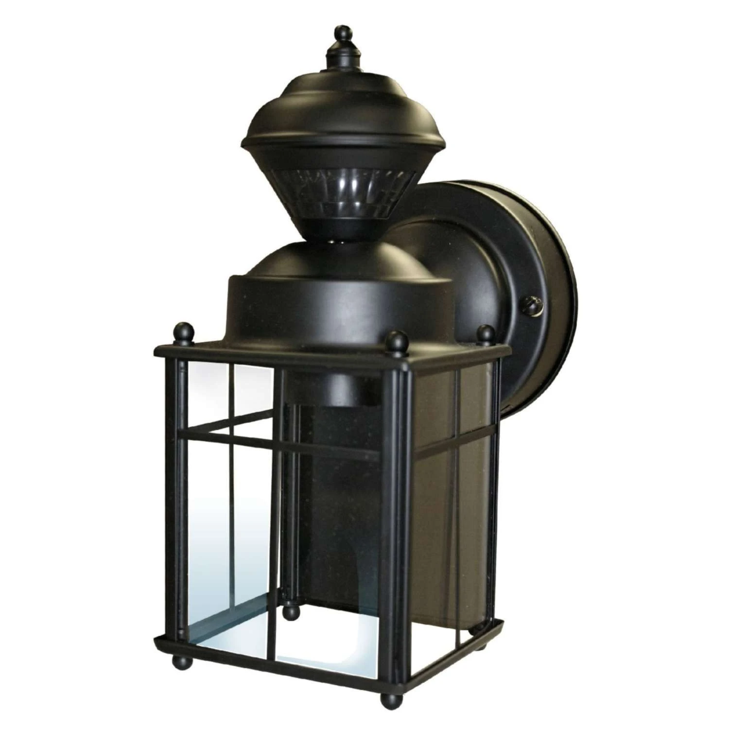 Heath Zenith Bayside Mission Black Motion-Sensing Incandescent Wall Lantern