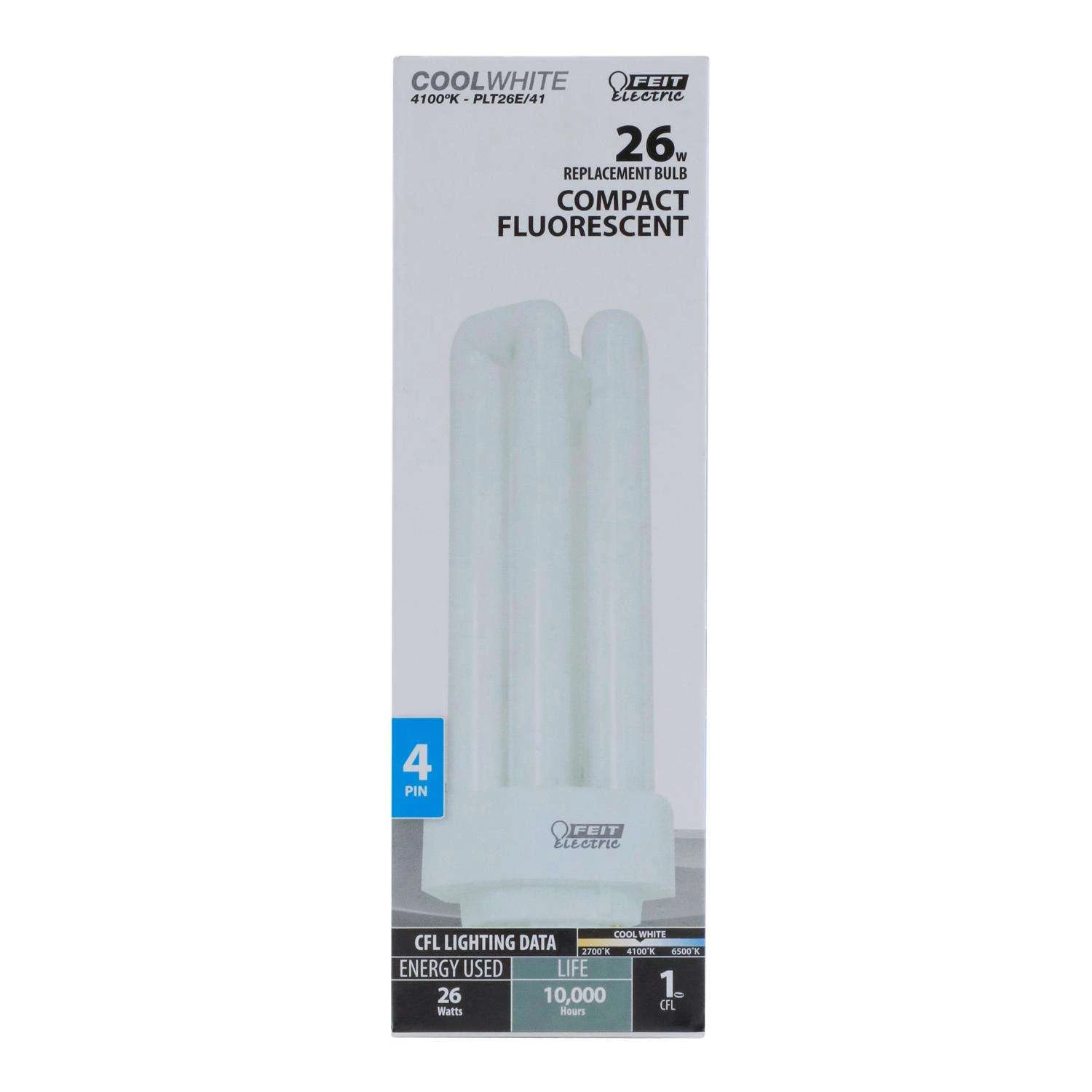 Feit CFL 26 W PL 2.1 In. D X 5.2 In. L Fluorescent Bulb Cool White Tubular 4100 K 1 Pk - Image 2