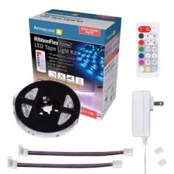 Armacost Lighting RibbonFlex Home 16 Ft. L Multicolored Plug-In LED Strip Tape Light Kit 1 Pk
