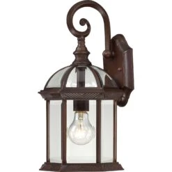 Nuvo Boxwood Textured Bronze Switch Incandescent Lantern Fixture