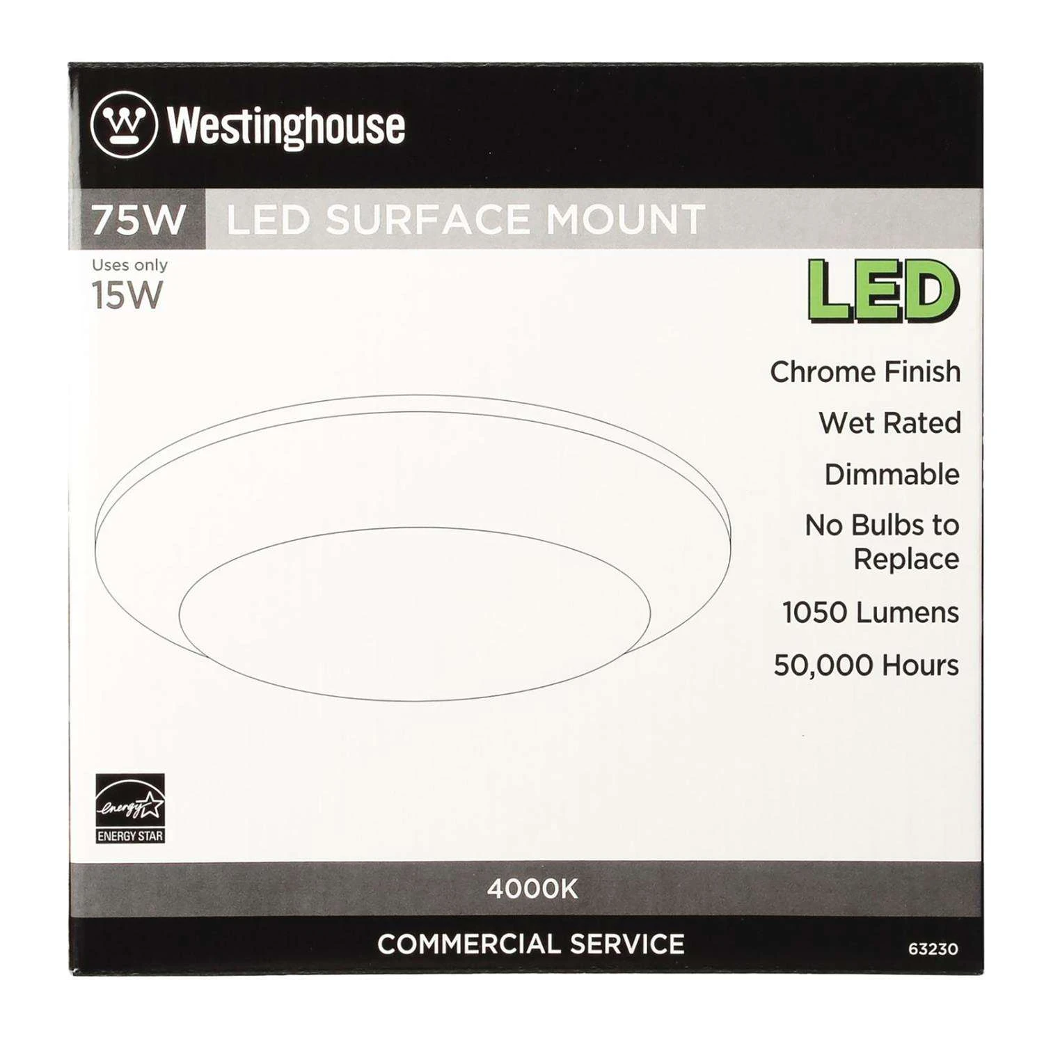 Westinghouse Chrome Metallic 5.5 In. W Steel LED Canless Recessed Downlight - Image 2