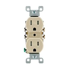 Leviton 15 Amps 125 V Duplex Ivory Outlet 5-15R 10 Pk