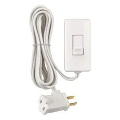 Leviton White 150/300 W Plug-In Dimmer Slide Switch 1 Pk