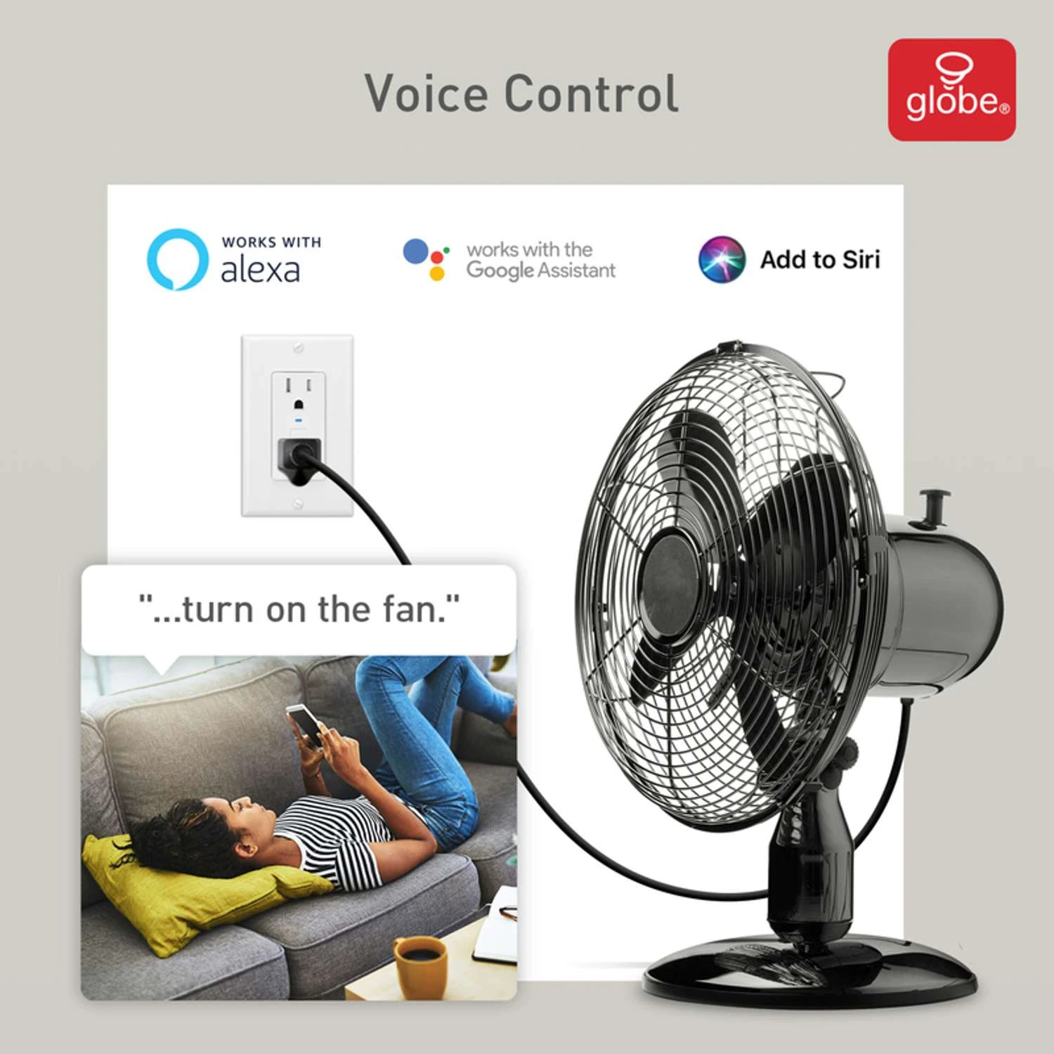 Globe Electric Wi-Fi Smart Home 15 Amps 125 V Duplex White Electrical WiFi Outlet 1 Pk - Image 5