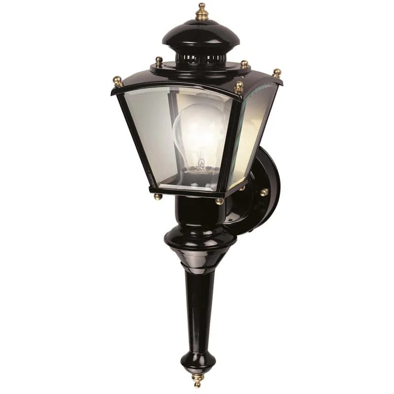 Heath Zenith Black Motion-Sensing Incandescent Wall Lantern - Image 2