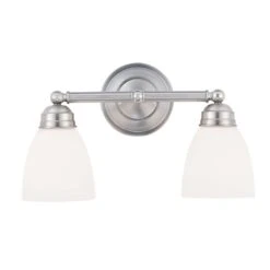 Bel Air Lighting Ardmore Brushed Nickel Silver 2 Lights Incandescent Vanity Light Wall Mount