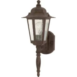 Nuvo Central Park Textured Bronze Switch Incandescent Lantern Fixture