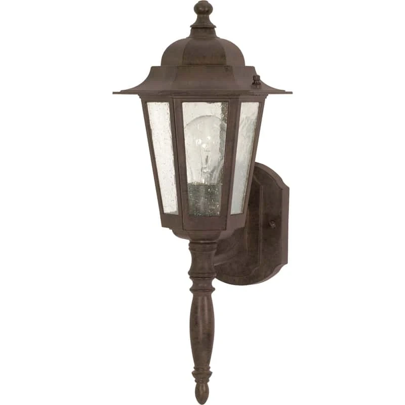 Nuvo Central Park Textured Bronze Switch Incandescent Lantern Fixture