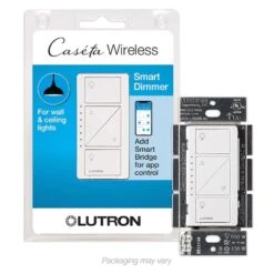 Lutron Caseta White 150 W Touch Smart-Enabled Dimmer Switch 1 Pk