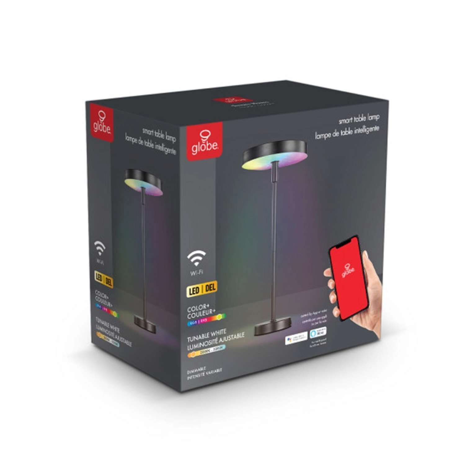 Globe Electric Smart Home 20 In. Matte Black Table Lamp - Image 6