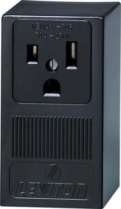 Leviton 50 Amps 250 V Black Outlet 6-50R 1 Pk