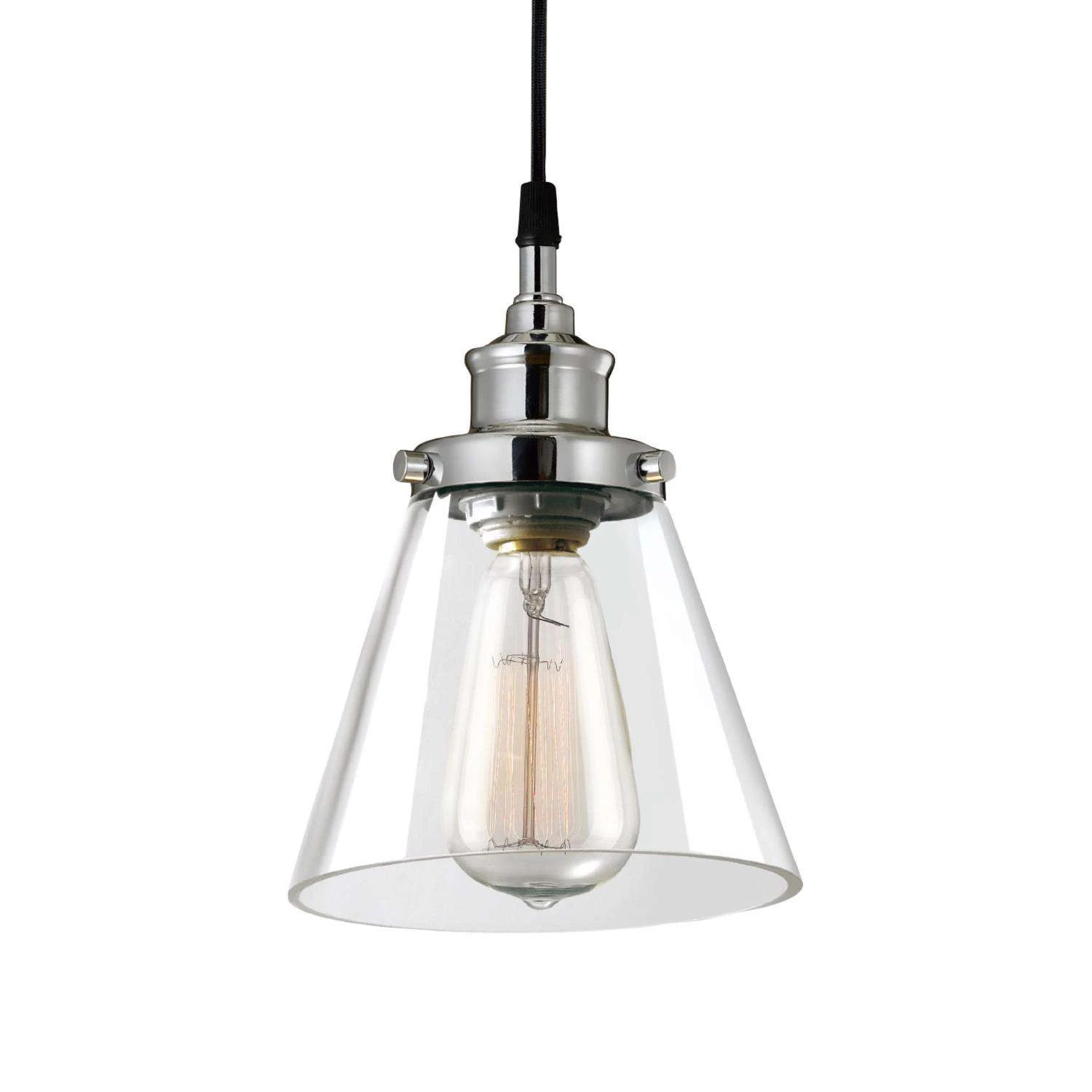 Globe Electric Parker Chrome Metallic 1 Lights Pendant Light - Image 3