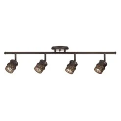 Globe Electric Norris Oil Rubbed Bronze Black 4 Lights Halogen Track Light Kit